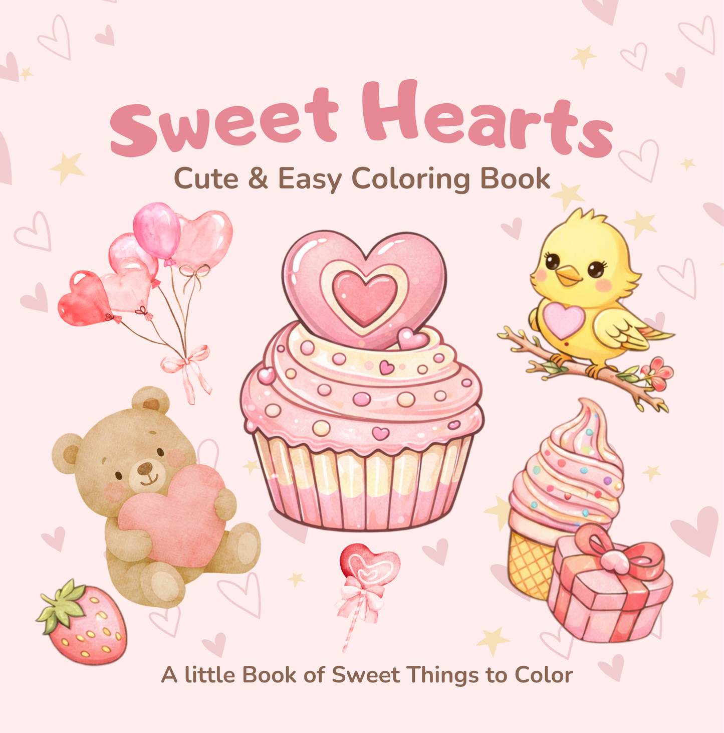 Sweet Hearts Coloring Book