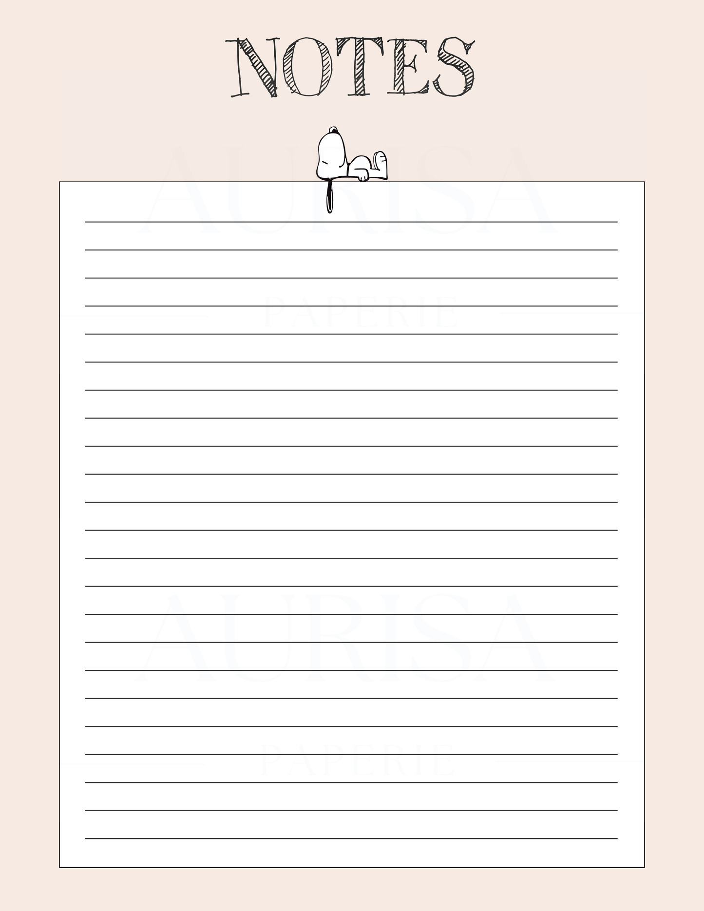 NOTES SNOOPY NOTEPAD