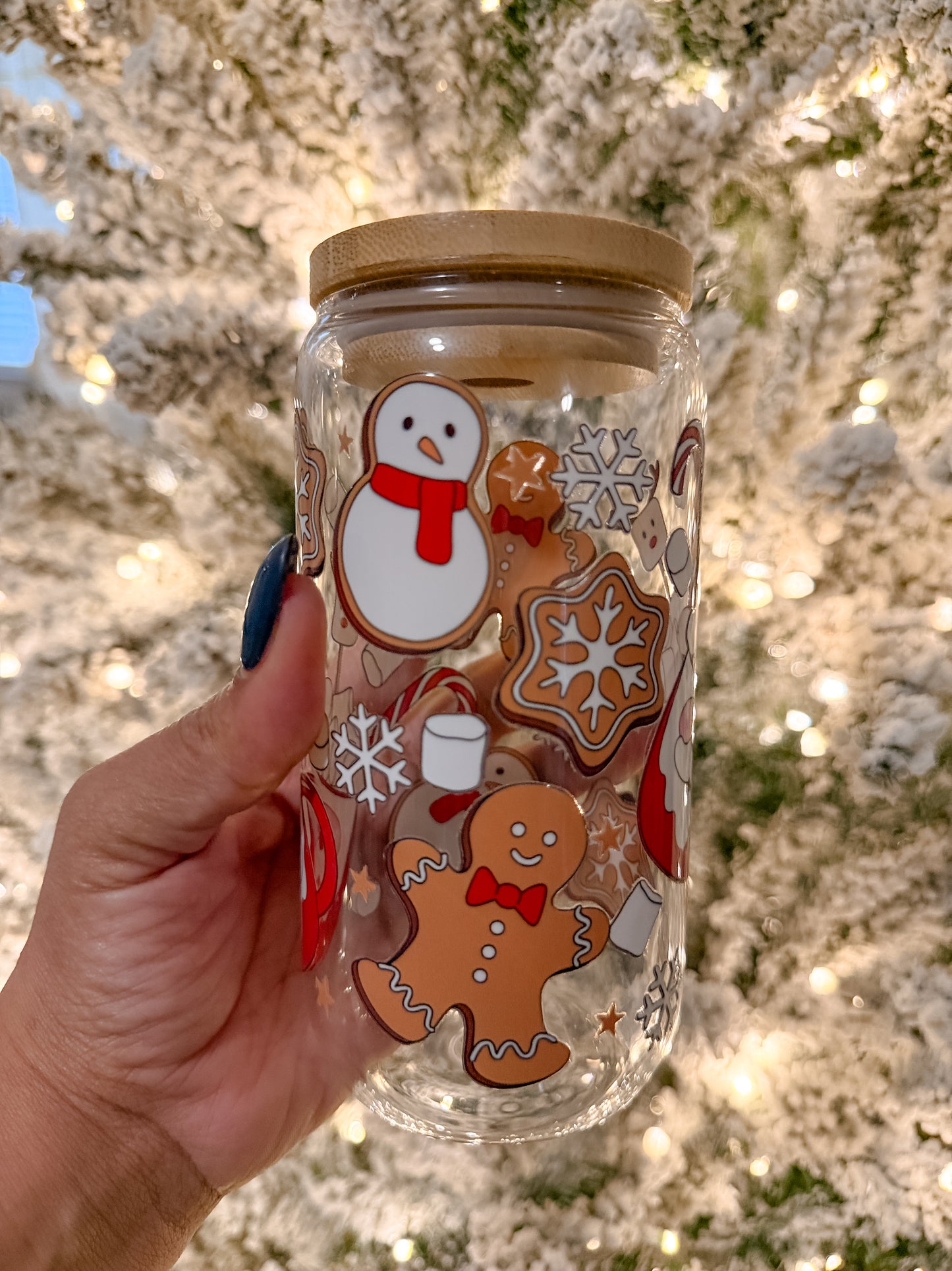 Ho Ho Hot Cocoa Glass Cup