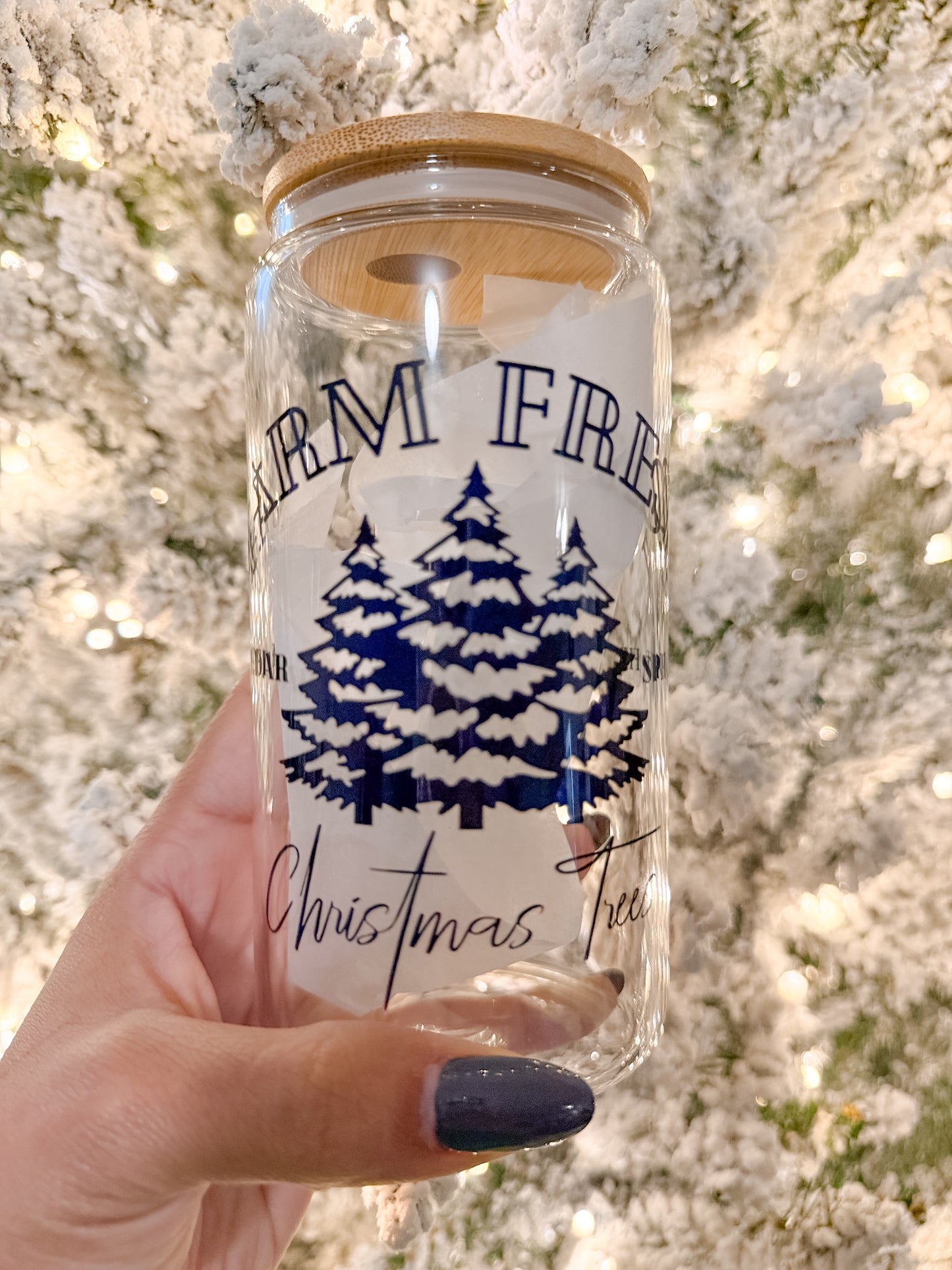 Farm Fresh Christmas Trees Glass Cup