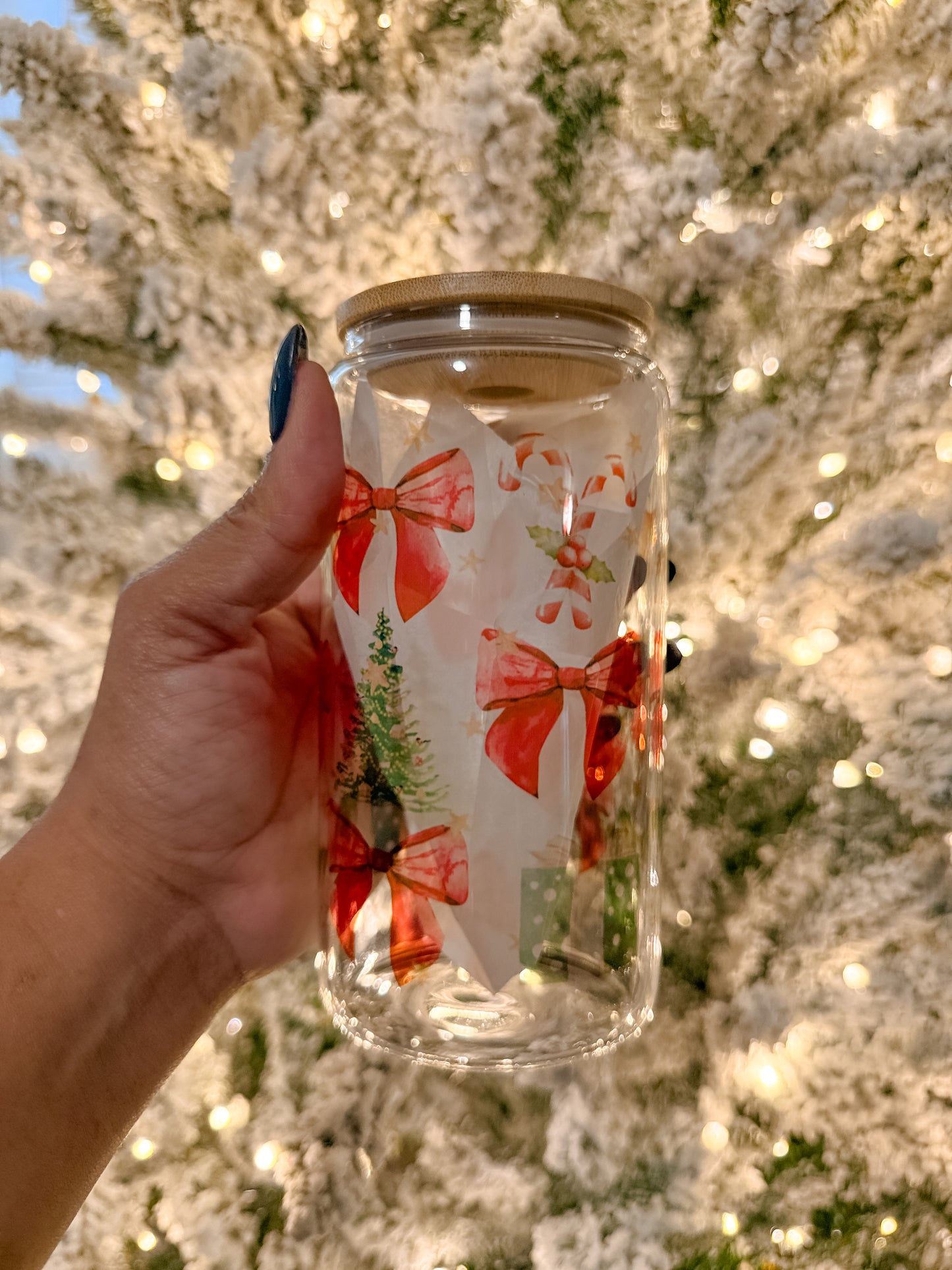 Coquette Christmas Glass Cup