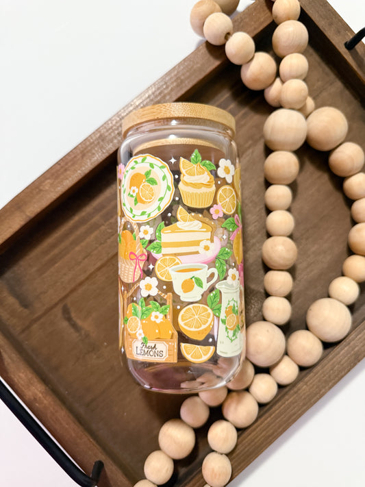 Lemon Love Glass Cup