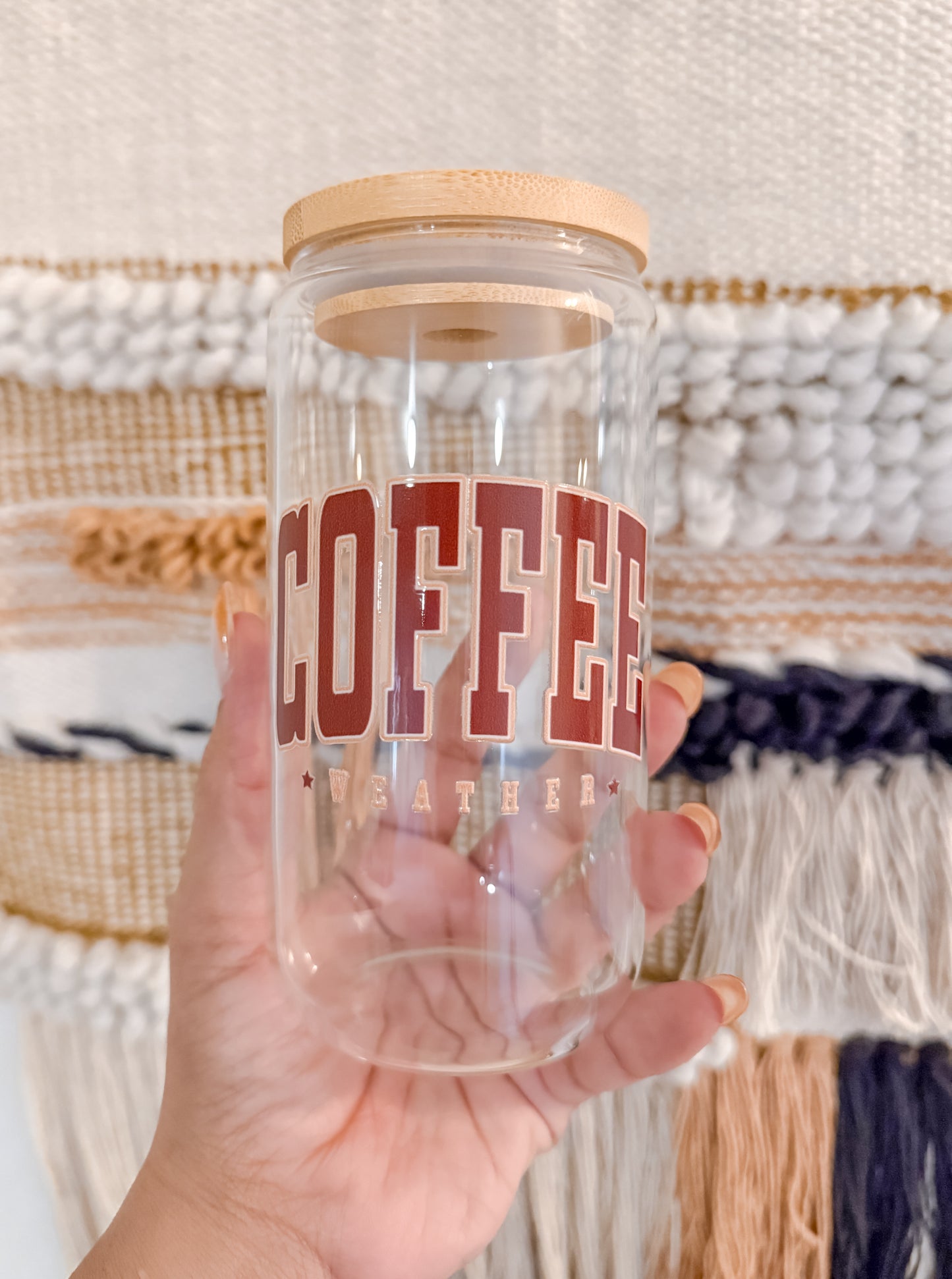 Coffee Weather Glass Cup