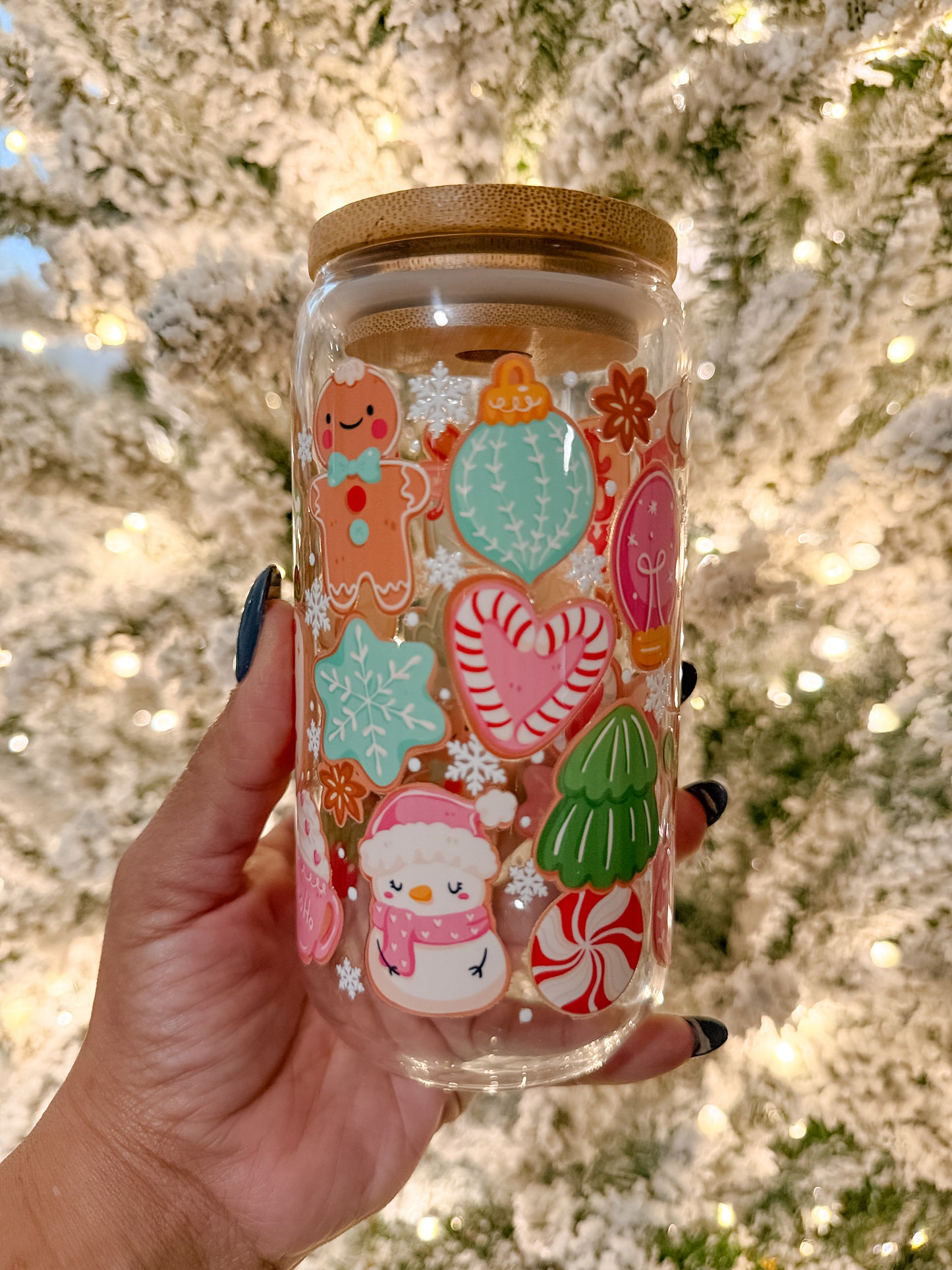 Merry & Bright Glass Cup