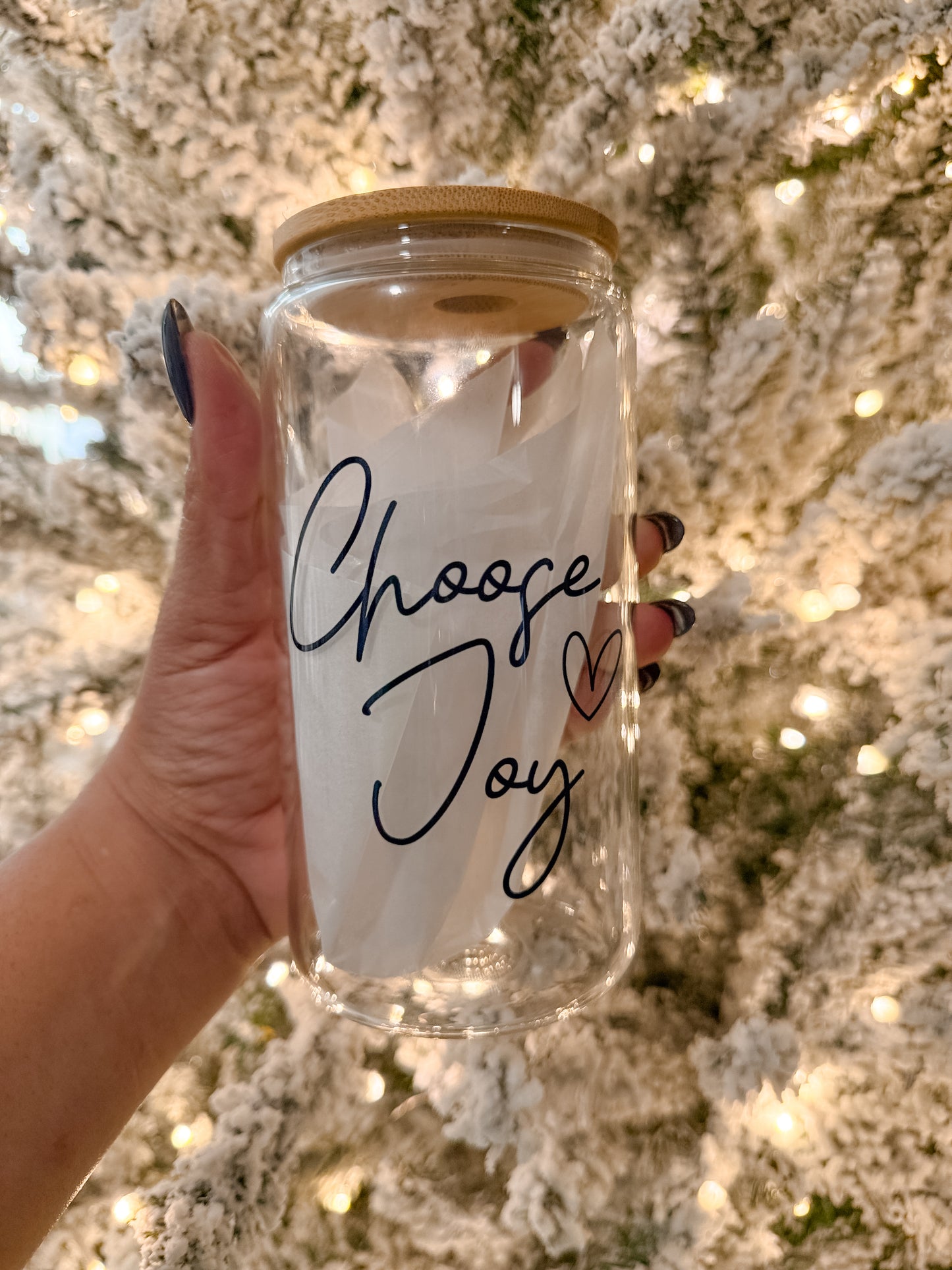 Choose Joy Glass Cup