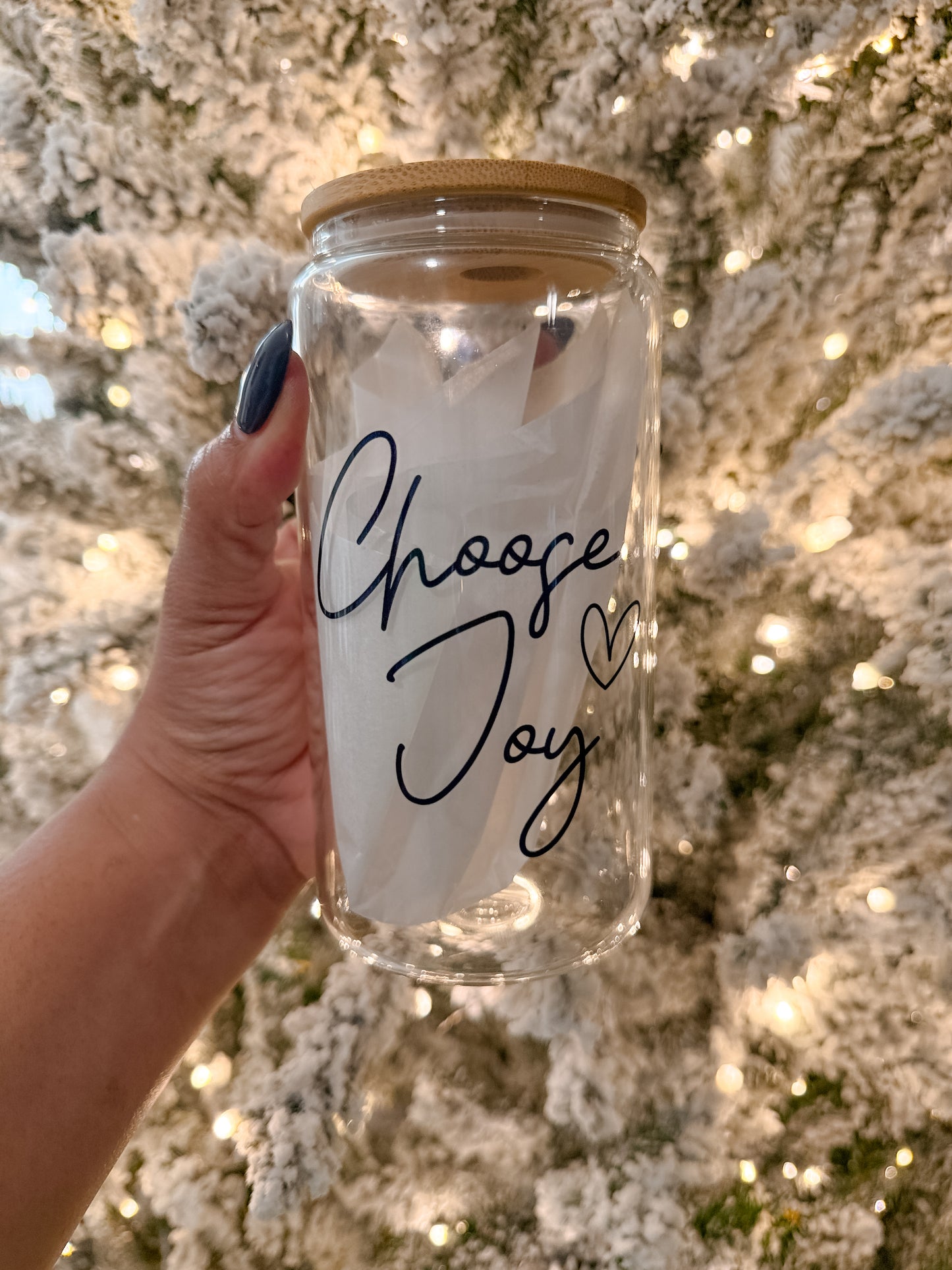 Choose Joy Glass Cup
